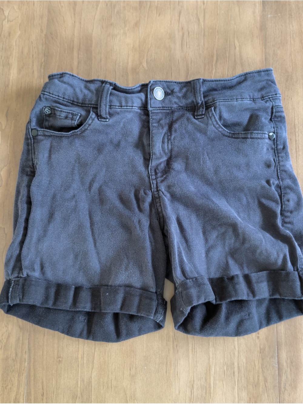 Black Denim Jean Shorts